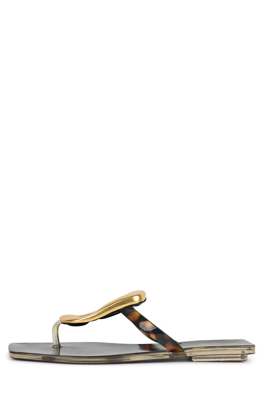 LINQUES-J Jelly Sandal - Tortoise Gold | Jeffrey Campbell