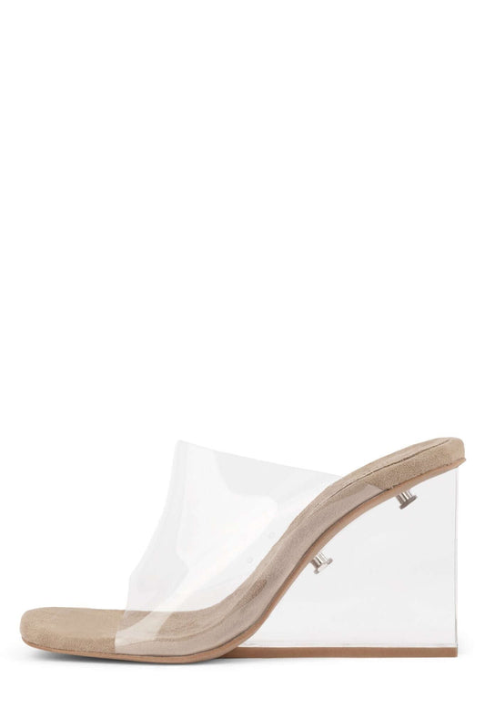 ACETATE Wedged Sandals - Clear | Jeffrey Campbell